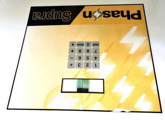 Glossy Polyseter Solid Printing Membrane Switch Keypad Để điều khiển quạt thông gió