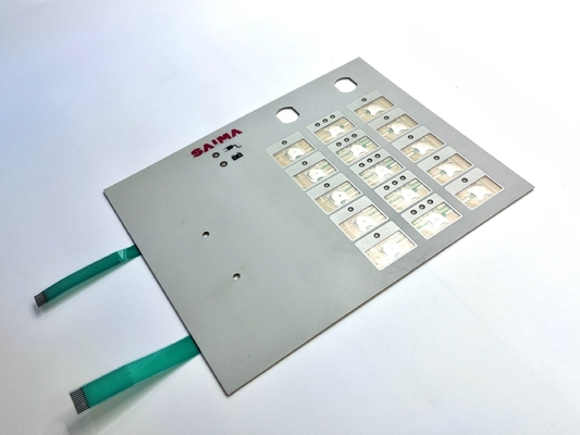 Keypad Instrument Membrane Keypad Stickers Với 2.54MM Pitch Connector nữ
