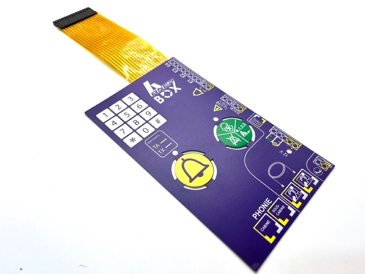 Polycarbonate Glossy Metal Dome Membrane Switch Connectors với Nicmatic Connector nữ