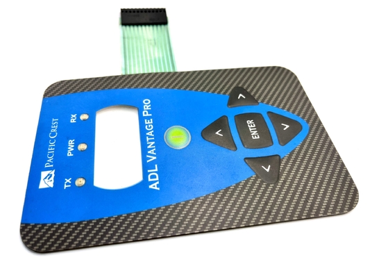 2.54MM ZIF Connector Embedded Embossed Backlit Membrane Switch cho các thợ làm tóc