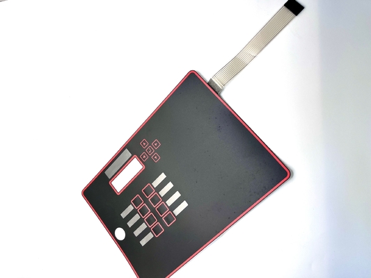Lửa màu LCD cửa sổ Polyester Membrane Key Switch với lớp kết dính