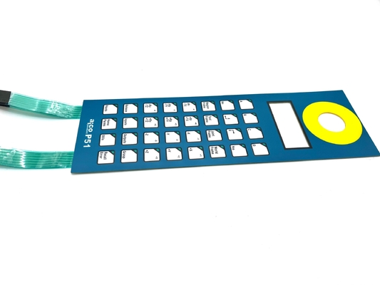 Texture Mylar Side Membrane Keypad With Led With Molex 2,54mm Pitch (bảng phím màng bên Mylar với đèn LED với độ cao Molex 2,54mm)