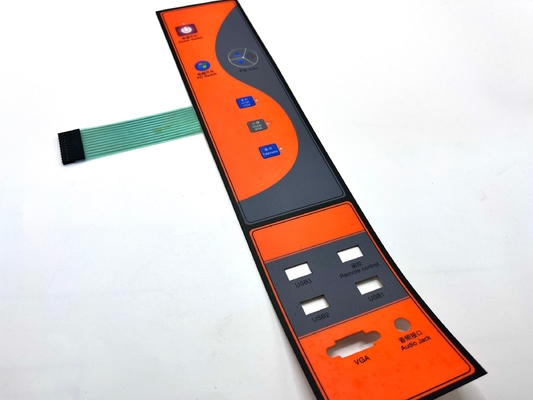 Điện tử tùy chỉnh 4 Membrane Touch Switch với màu LED nhúng