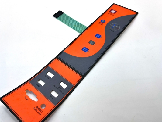Điện tử tùy chỉnh 4 Membrane Touch Switch với màu LED nhúng