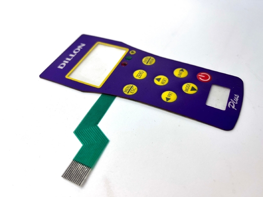 Texture Mylar Side Led Membrane Keypad Với Molex 1.0MM Pitch