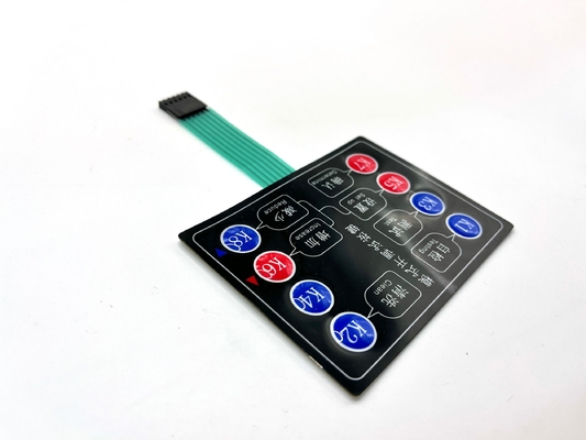 Keypad Instrument Membrane Keypad Prototype Với 2.54MM Pitch Connector nữ