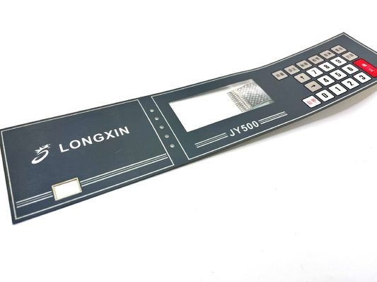 Back Tinted LCD Window Polyester Rubber Membrane Keyboard Với Lớp dính