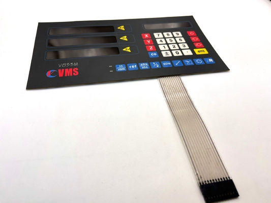 Glossy Finish Polyester Transparent Window Convex Membrane Switch Panel Cho Máy CNC