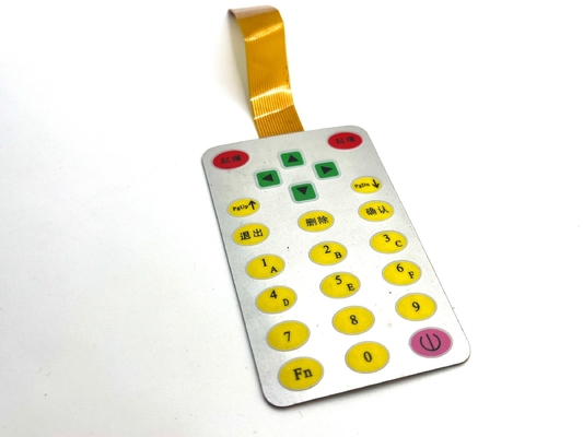 Polycarbonate Glossy Metal Dome Membrane Switch Nhà sản xuất Với Nicmatic Connector nữ