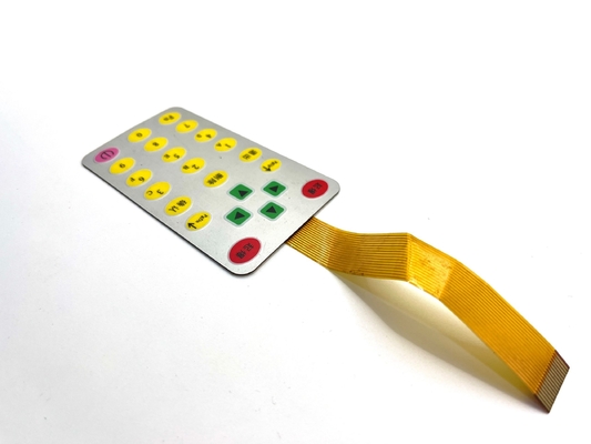 Polycarbonate Glossy Metal Dome Membrane Switch Nhà sản xuất Với Nicmatic Connector nữ