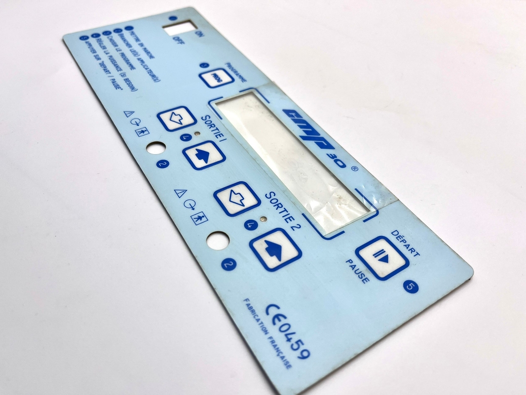 Glossy Finish Polyester Transparent Window Membrane Keypad Prototype Cho Máy CNC
